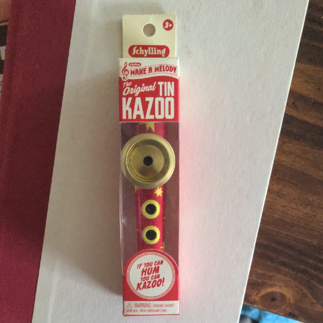 Schylling Original Tin Kazoo  Red And Gold Nwt